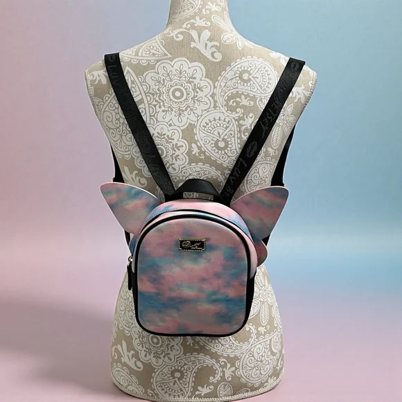Betsey Johnson Luv Betsey Butterfly Backpack Pastel Tie Dye Wings Mini Bag - Picture 15 of 15